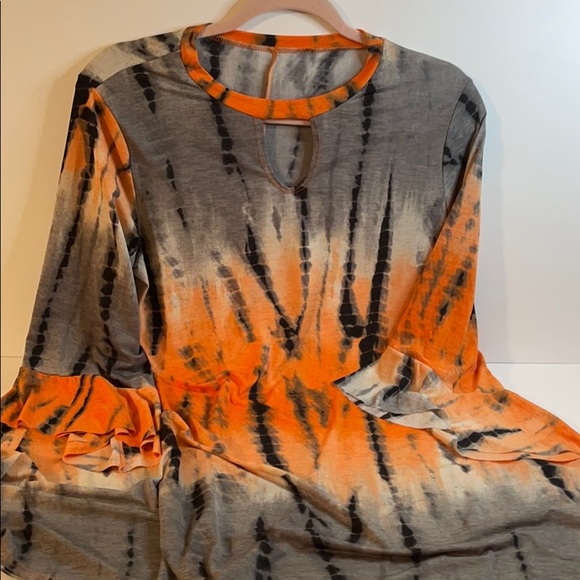 Tunic top Orange, Gray, black,‎ Size large - Picture 2 of 3
